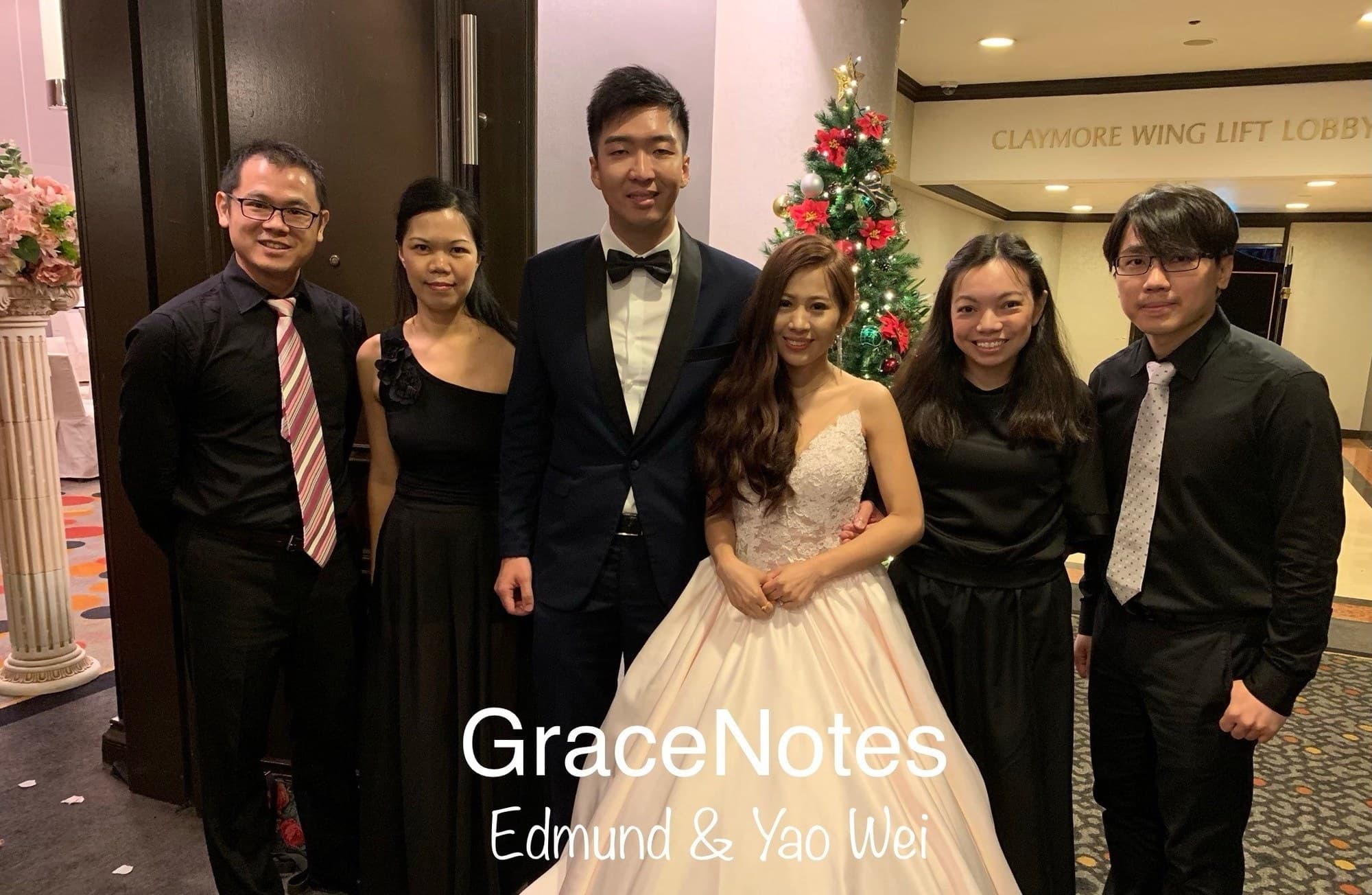 GraceNotes performing at Wedding of Edmund and Yao Mei