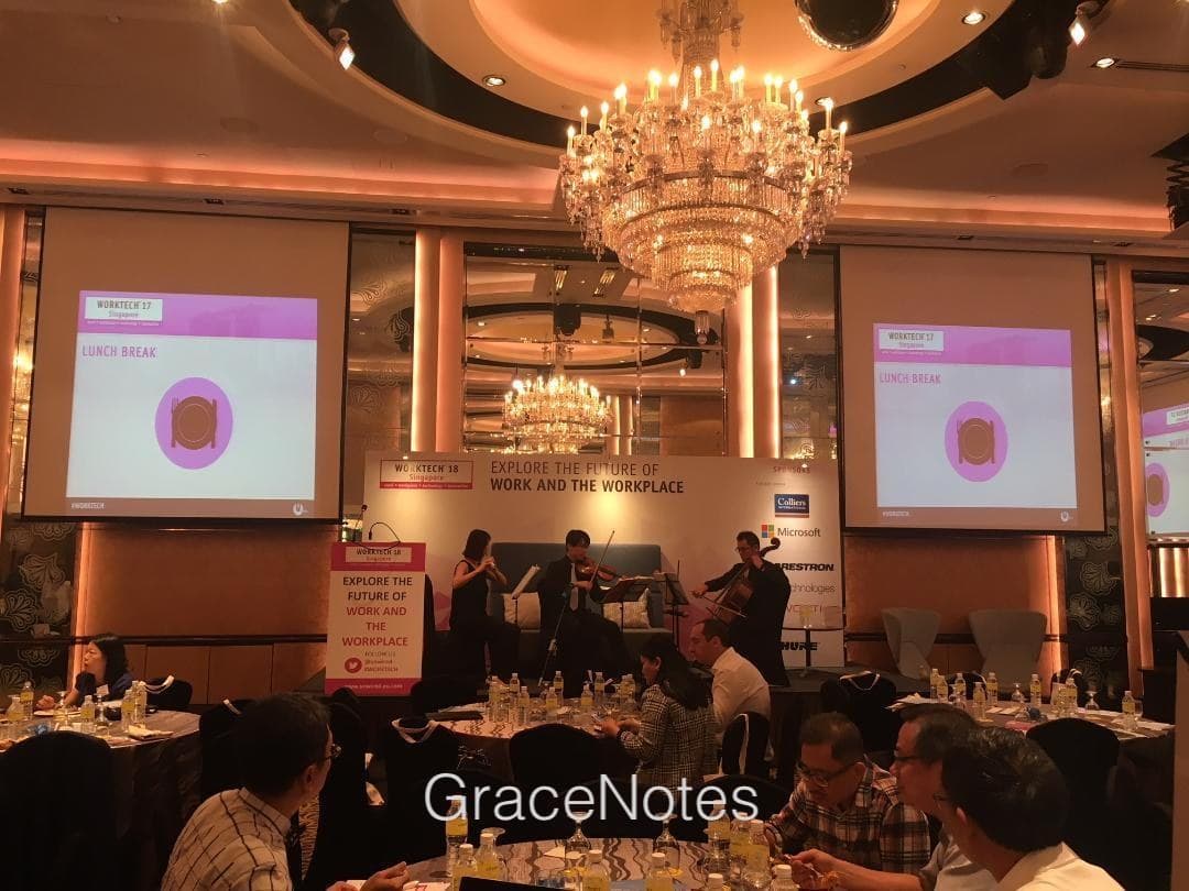 GraceNotes performing at WORKTECH Corporate Lunch