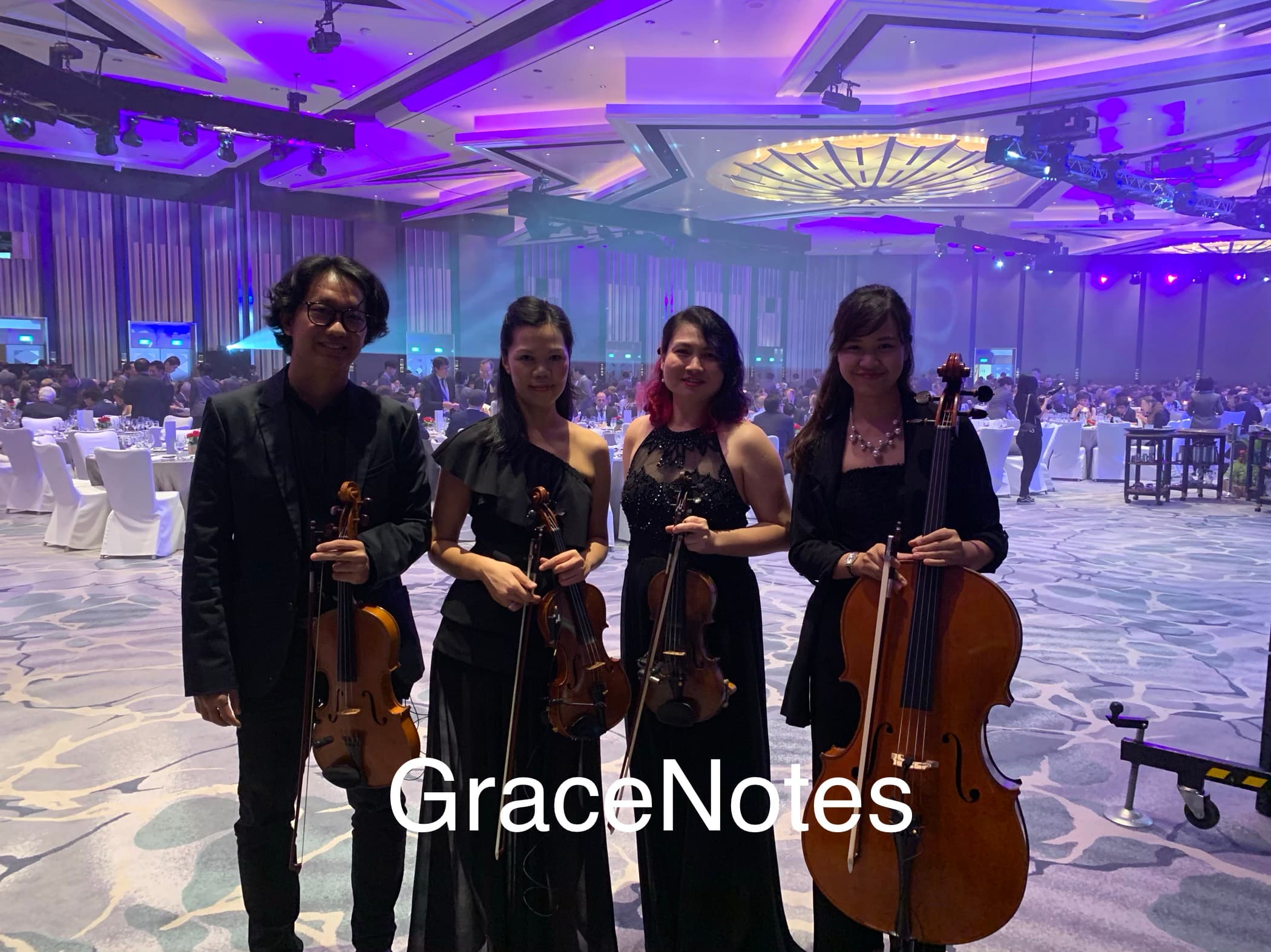 GraceNotes at a wedding at Singapore Country Club