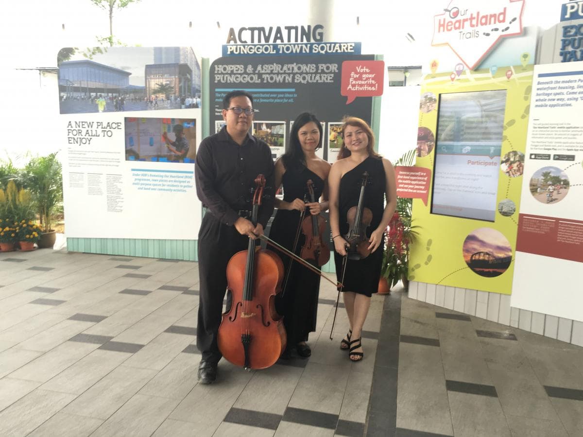 GraceNotes performing at a community event in Punggol